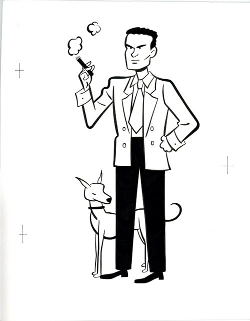 Male Figure - Cigar Smoker with a Dog