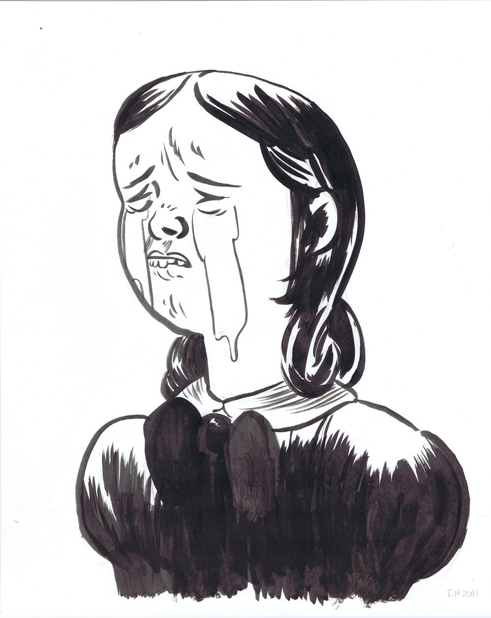 White Magic Flier Art (Girl Crying)