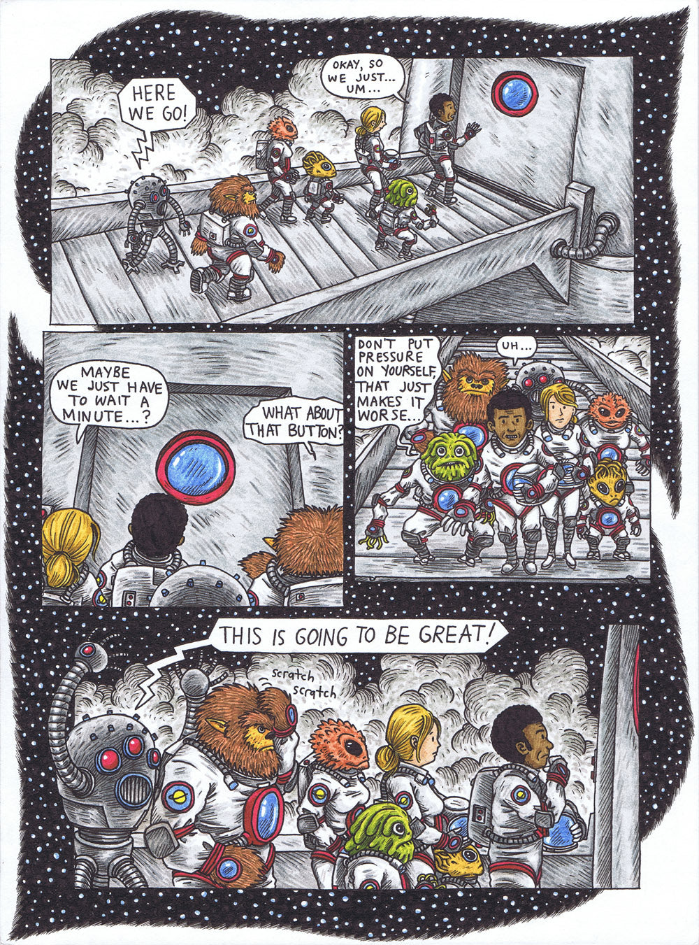 Threadless Comics On Tees - Space-Time! Issue 1 Back
