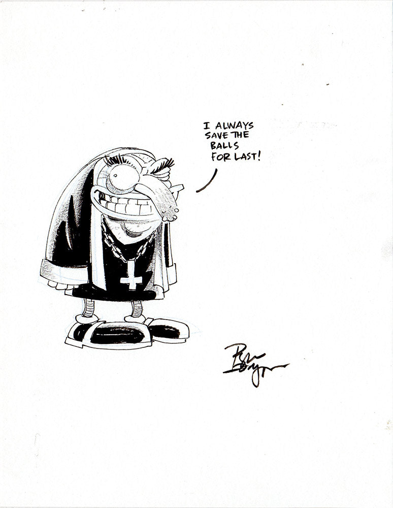 Roger Langridge - Knuckles the Malevolent Nun sketch