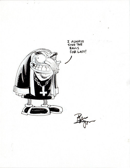 Roger Langridge - Knuckles the Malevolent Nun sketch