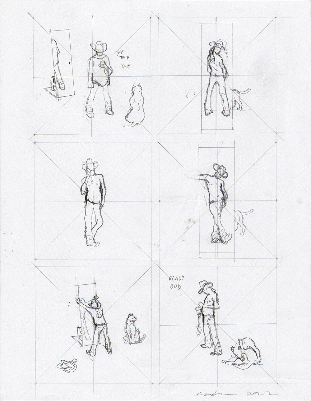 Gray Green Pencils 018