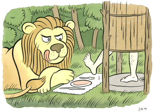 Lion Awaiting its Meal