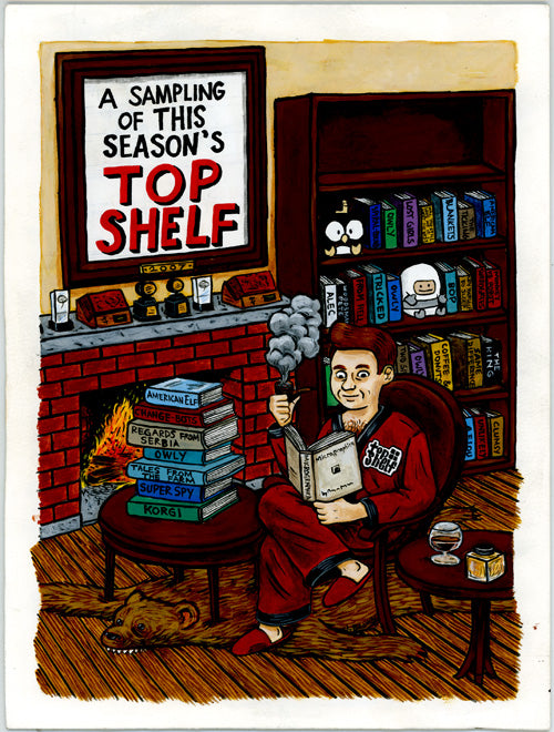 Painted cover from Top Shelf 2007 Seasonal Sampler
