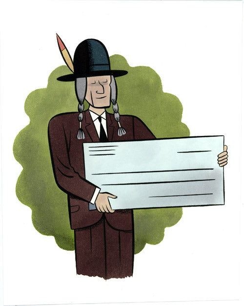 Native with a big Cheque