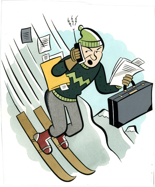 Working While Skiing