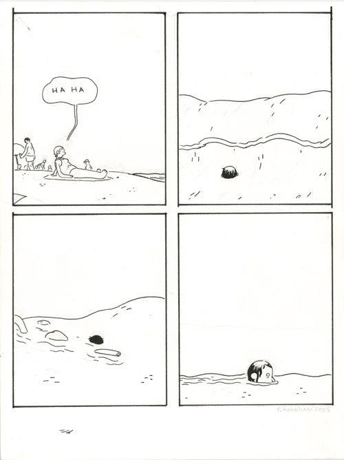 Somersaulting panels Ha Ha - at the beach