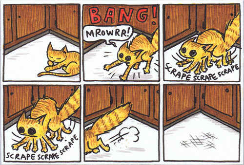 Obie - kitchen floor postcard