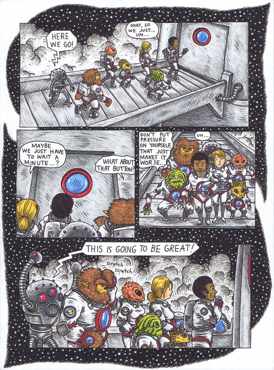 Threadless Comics On Tees - Space-Time! Issue 1 Back