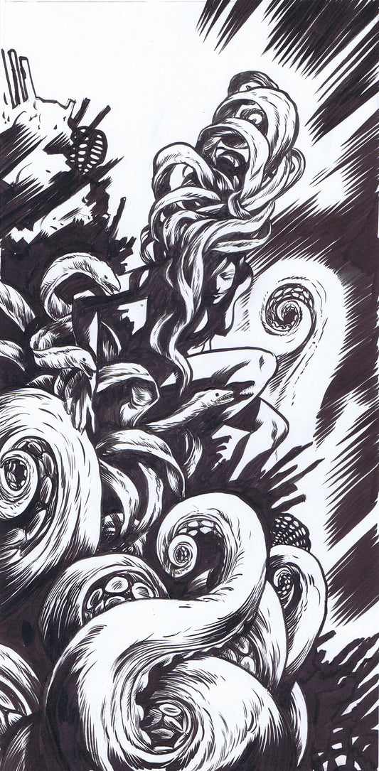 Illustration - Lady and Tentacles