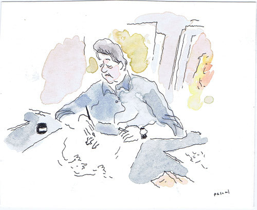 Illustration - Smoking Artist at Work