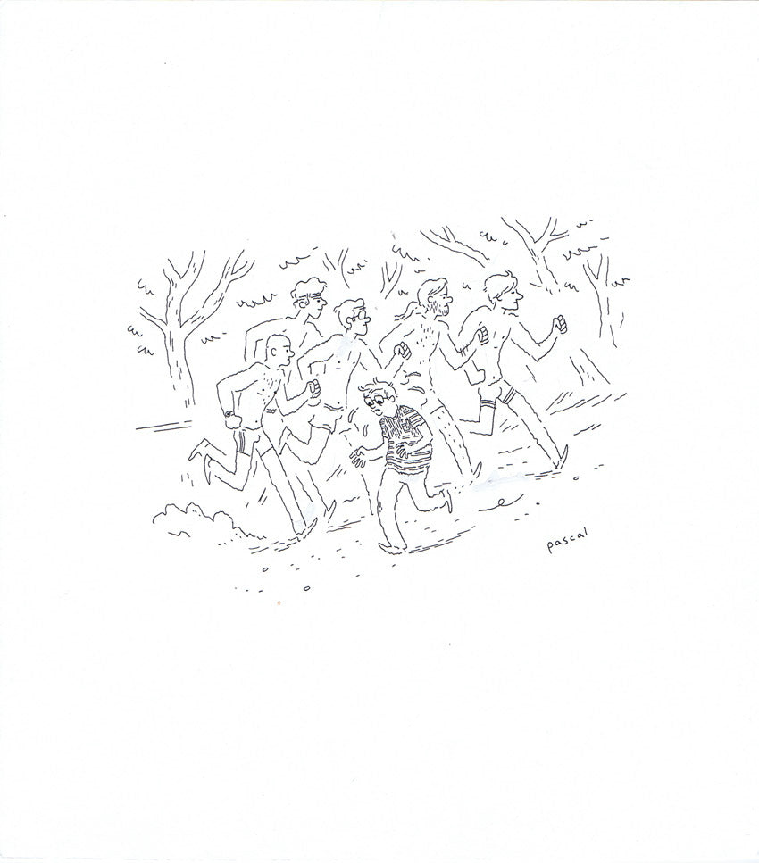 Illustration - Running Around Fit Men