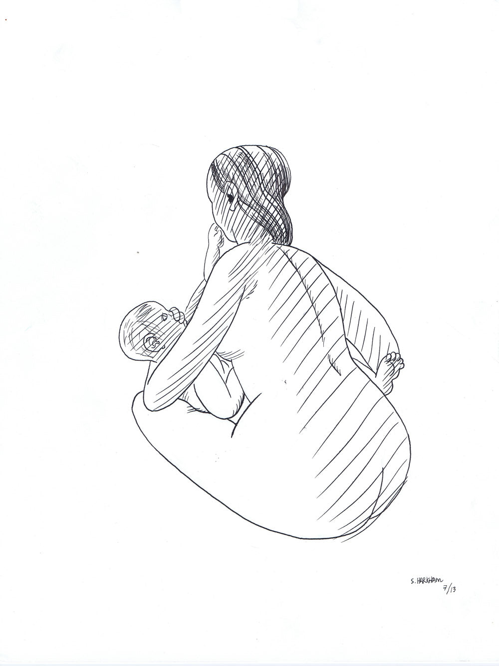 Milan Review illustration - Mother & baby