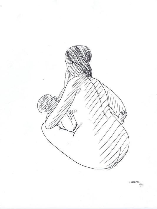 Milan Review illustration - Mother & baby