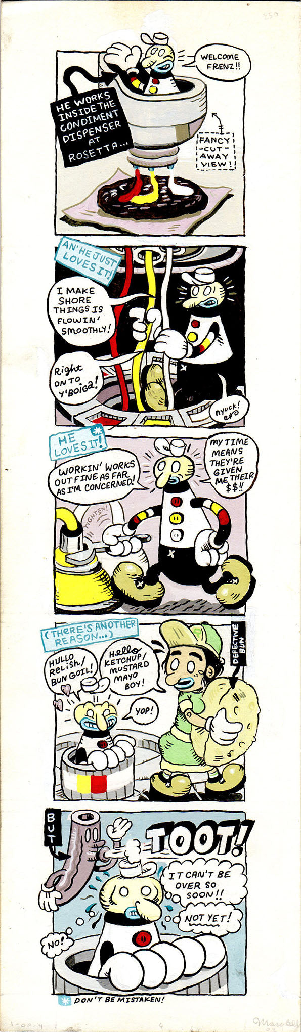 He Takes A Bus/He Works Inside a Condiment Dispenser #1-4