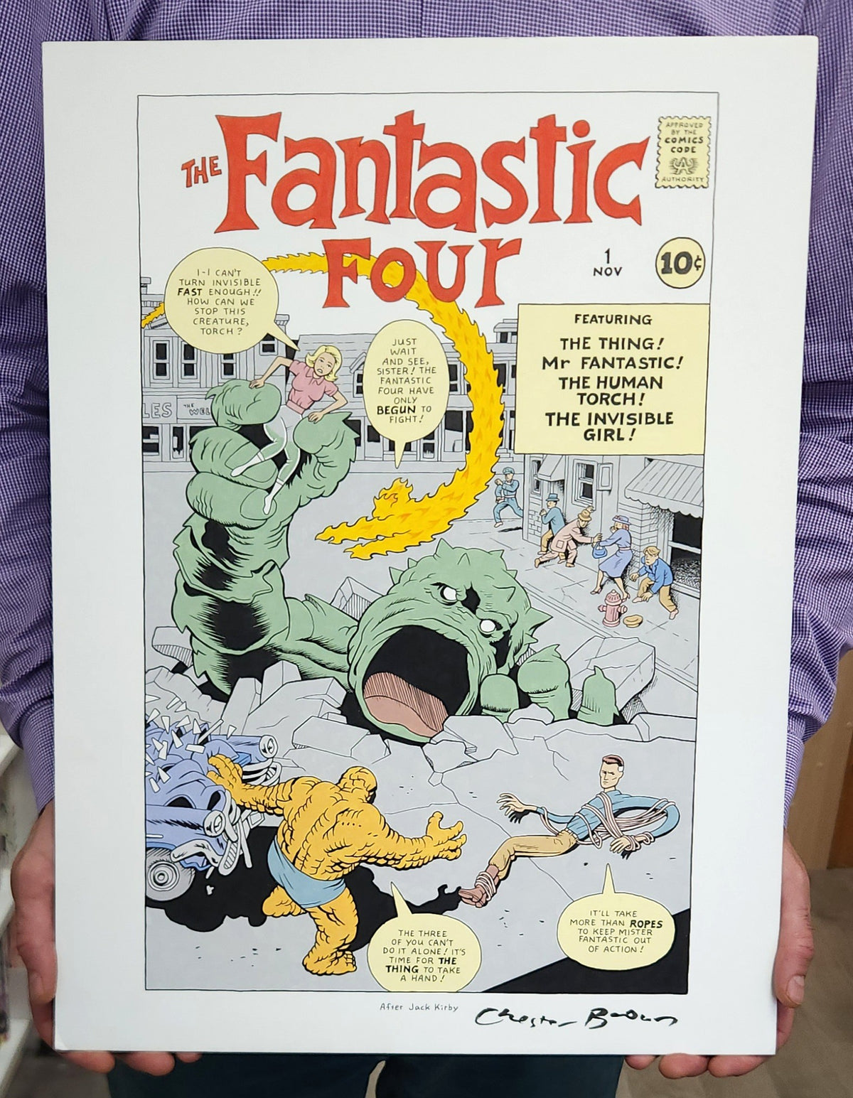 Fantastic Four #1 cover interpretation by Chester Brown (Colour)