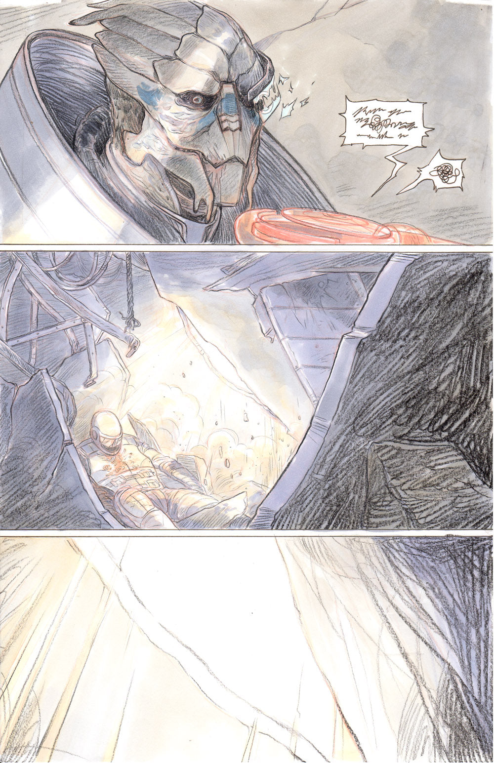 Mass Effect 3 Fan Comic - Set of 3 Pages