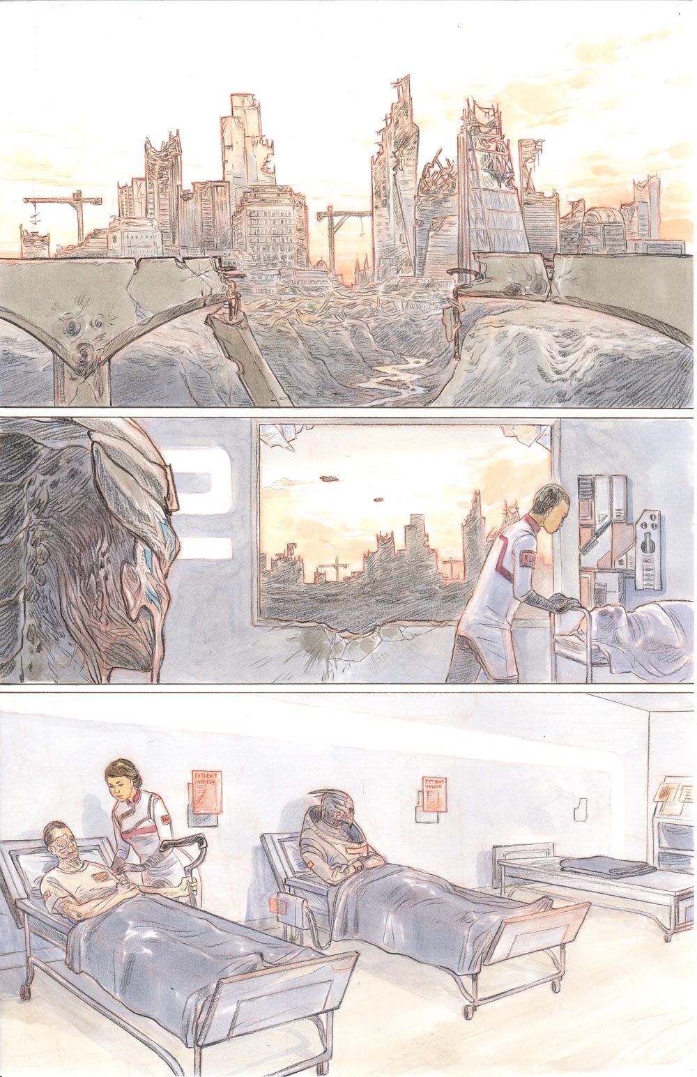 Mass Effect 3 Fan Comic - Set of 3 Pages